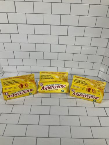 Aspercreme Pain Relieving Creme 3 oz Odor Free For Muscle Pain Arthritis 3 Pack (6922748887223)